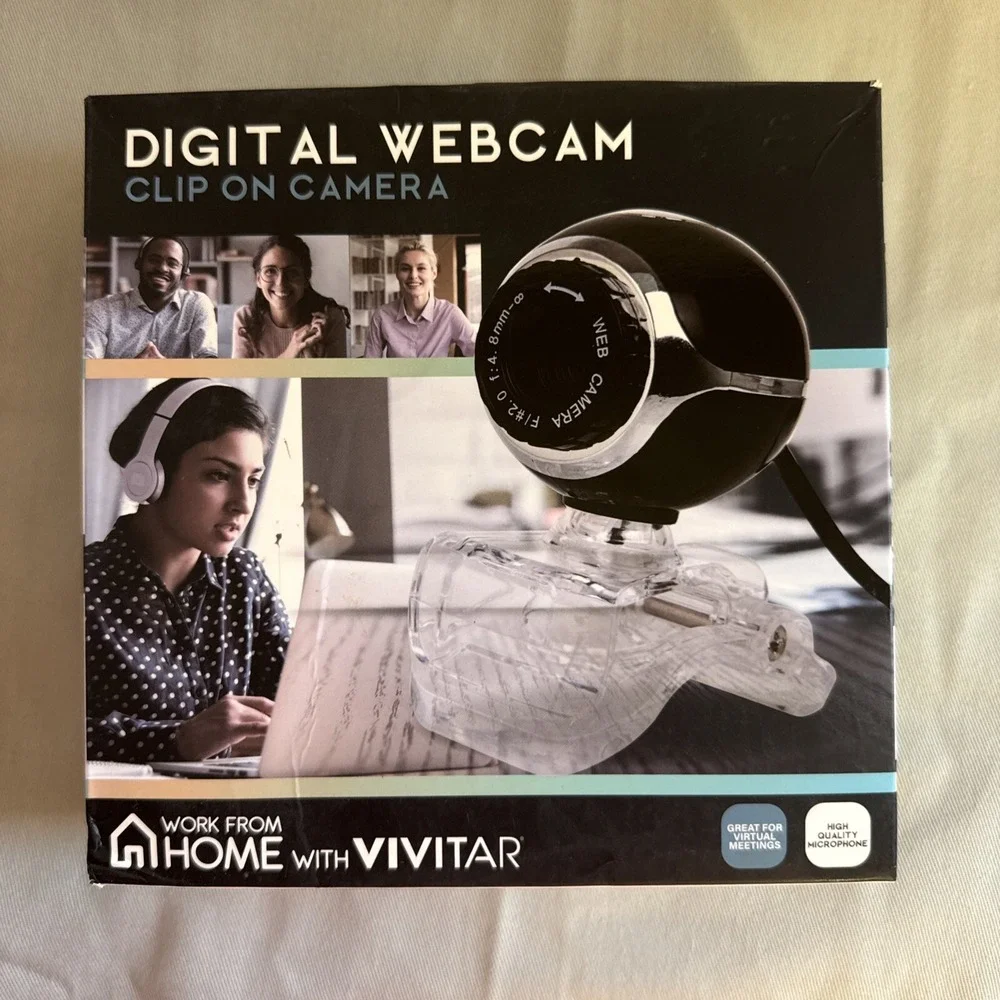 VIVITAR DIGITAL WEBCAM Clip On Camera 360 Rotating Base, Optimized Zoom